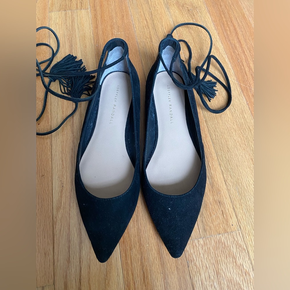 Loeffler Randall suede ballet flats. Leather sole. Never worn. Size 7.5
